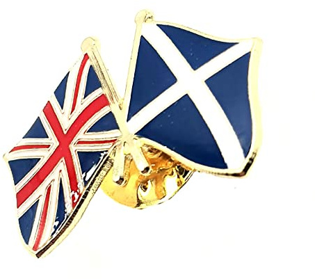 Scotland Scottish Saltire United Kingdom UK Union Jack Friendship Metal Enamel Country Flags Pin Badge