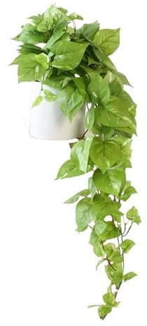 Retrograde 32 Realistic Fake Pothos Ivy Plant for Home Decor Indoor Silk Artificial Plant Large (Light Green)