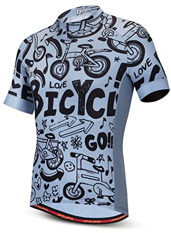 Herren-Radtrikot mit kurzen Ärmeln, Mountainbike-Shirt, Jugend-Fahrradbekleidung für Radfahren, Biker, Rennradfahrer, S-3XL