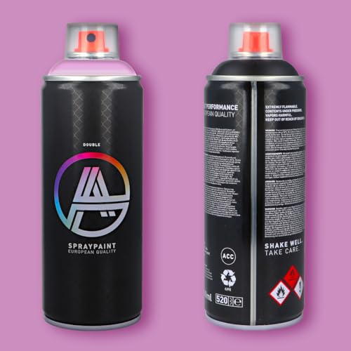 Double A Spraypaint Sprühdose 400ml Sprühfarbe Acryllack Sprühlack matt hochdeckend DIY Kunststoff Metall Möbel Deko (DA-310 14th Street Pink)