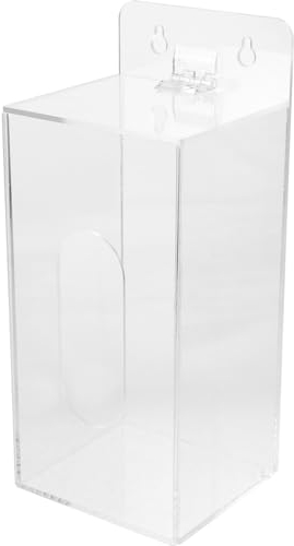 TOPPERFUN Dispenser Dispensing Box, Acrylic Glove Holder Wall Mounted Storage Box Glove Dispensing Box for, Barf Bags, Shoe Covers and Hair Nets