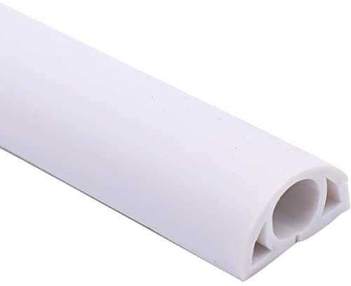 Bodenkabelabdeckung, 2 cm breit, ultrafeiner Bodenkabelschutz, praktischer Selbstklebender Bodenkabelschutz, langlebiges Kabelmanagement gegen Stampfen, für die Schule/weiße Farbe/33 Fuß