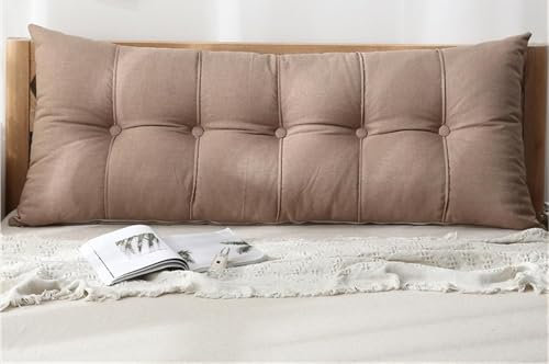 Hoowarm Lesekissen für Bett 60/80/120/100cm Bett Kopfteil Kissen Weiches und Bequemes Kopfteilkissen Outdoor Bank Lordosenstützkissen Sofa Rückenkissen Abnehmbarem Wandkissen(E,60x60+20cm)