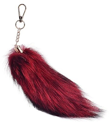 Nocyclonic Fuchsschwanz Anhänger fox tail Fuchsschwanz Anhänger etwa 20cmFuchsschwanz-Schlüsselanhänger, Anhänger, Frauen, Schlüsselanhänger, Pompoms, Schlüsselanhänger (C)
