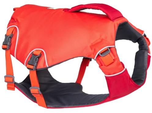 Ruffwear Confluence Hundeschwimmweste, XX-Small Hunde-Sicherheitsgeschirr und Schwimmhilfe, 2 Hilfsgriffe, wasserdichte Rettungs- und Schwimmhilfe für Haustiere,Tangelo Orange, Größe XXS