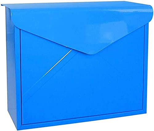 Wall-Mount Mailbox Classic Wall Mounted Outdoor Mailbox, Personalised Letter Box Waterproof Parcel Drop Box Outside Large Mail Post Letter Box Lockable Safe Secure Delivery Boxes 38x12.5x29.4cm