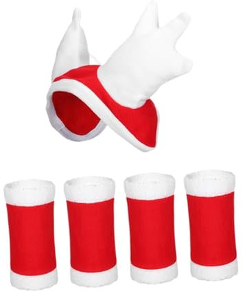 JISADER 4 X Pferdebeinwickel, Weihnachtsmütze für Pferde, Kopfbedeckung, Fliegenbeinstiefel für Paraden, Länge 50cm