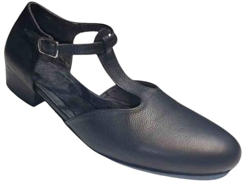 ARIADNA SÁNCHEZ Zapatos de Piel para Baile Swing Moira, Zapatos Cómodos y Ligeros para Mujer, Hechos a Mano en España (Negro, Sistema Tallas Calzado EU, Adulto, Números, Mediano, 40)