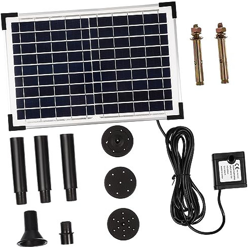 BESPORTBLE Pompe à Eau Solaire pour Étang Jardin Piscine Fontaine à Solaire Extérieure sans Fil