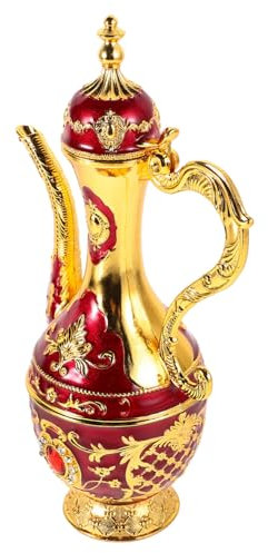 Gatuida Jarra De Vino Blanco Europeo De Elegante Jarra Vintage De Hierro Asa Para Adorno De Mesa y Decoraciones Europeas Para Sala De Para Tetera y Decoración Elegante