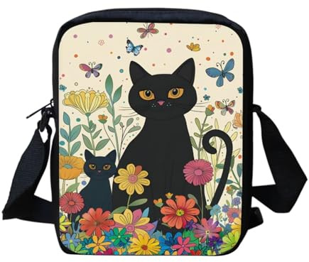 Binienty Kleine Umhängetasche für Damen und Mädchen, leichte Kuriertasche mit verstellbarem Schultergurt