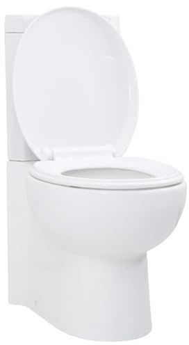 Massbinet Toilette für Ecke Keramik Weiß