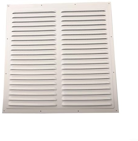 Elegante y funcional cubierta de rejilla de ventilación cuadrada en construcción ligera de aleación de aluminio (400 x 400 mm)