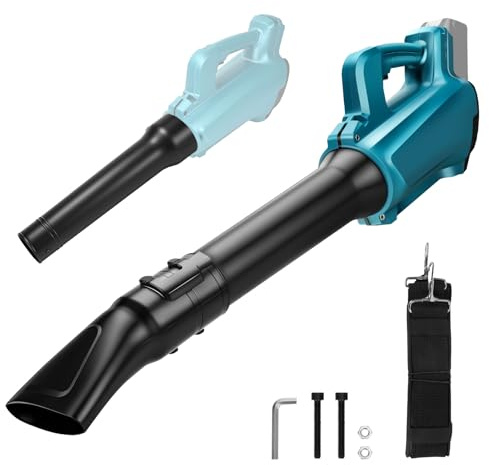 Akku Laubbläser Kompatibel mit Makita 18V Akkus, Kabelloser Elektrischer Laubbläser, 5-Gang Luftgeschwindigkeit, 12.8 m/s Luftgeschwindigkeit, Akku-Gebläse Blower für Garten, Laub, Staub (ohne Akku)