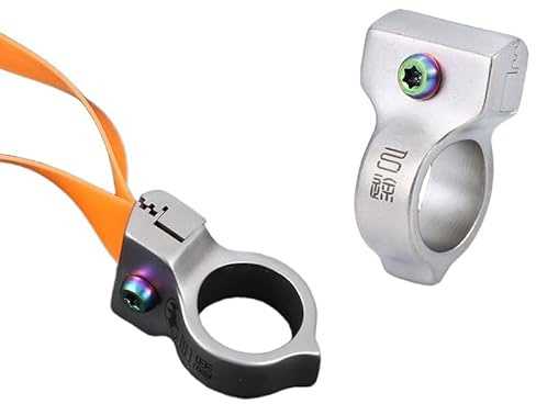 BeNtLi Frasile Anelli Senza Manico Professionale, Catapulta in Gomma in Acciaio Inossidabile, Accessori per Addestramento con Fionda per Esterni (1 Pezzo d'Argento)