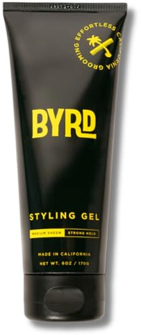 Byrd Styling Gel für Herren, starker Halt + natürliches Finish, definiert, kämmt und formt Ihr Haar, Fixiergel für alle Haartypen, mit Kokos- und Olivenöl
