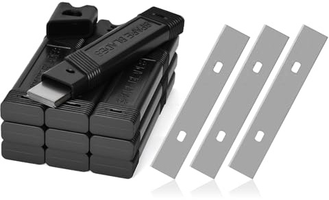 Scraper Blades 4 Inch, Katfort 100PCS Replacement Carbon Steel Razor Blade for Scraper Cleaning Glass Wall Windows