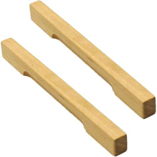 2Pezzi Manigze per Mobile in Legno Massello di Acero, Maniglie per Cassetti, Pomelli per Ante Cucina, Maniglie Sospese in Legno, Ferramenta per Mobili, Maniglie Decorative