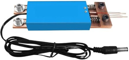 Saldatrice a punti portatile, Kit Mini Saldatrice A Punti Da 0,25 Mm, Saldabile, Portatile, Con Grilletto Automatico, Fai Te,Attrezzatura per condensatori fai da te per saldatura(Blue)