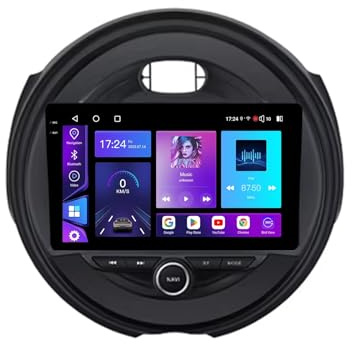 Android 15 2 DIN Radio de Coche 9 Pantalla táctil para BMW Mini Cooper 2015-2019 con Cámara Trasera/GPS/4G WiFi/FM/BT/Mandos Volante/Carplay/Reproductor Multimedia(BS20 2+32G)