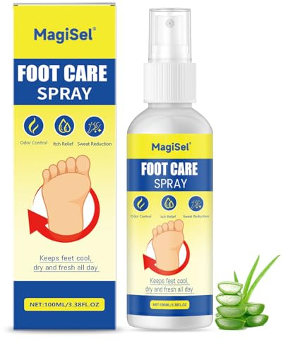 Produits De Soins Des Pieds Sprays, Spray anti-odeurs pour Pieds, Spray Désodorisant pour les Piedss, Réduit la transpiration et les Démangeaisons, Éliminer Odeurs, Unisexe 100ML