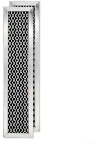 Confezione da 2 filtri a carbone attivo per forno a microonde GE JX81D WB02X10943, modello compatibile WB02X35607 WB02X33146, materiale di ricambio in alluminio