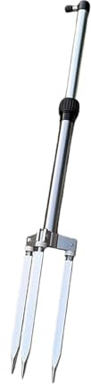 Oxxggkao Soporte de pesca portátil ligero con 3 pinchos, configuraciones rápidas, postes plegables, soporte de configuración rápida, inserto ajustable duradero para el suelo