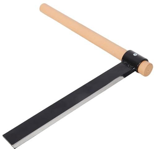 Heavy Duty Shingle Froe with 15 Blade, Hand Forged Steel Splitting Riving Tool with 18 Wooden Handle for Making Shakes, Kindling, Cedar Spoons, Traditional Woodworking Hand Tool