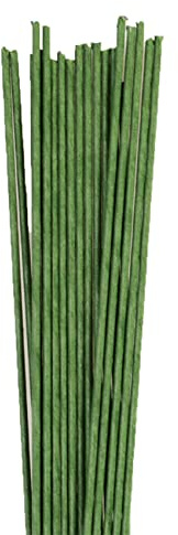 Culpitt 36cm Dark Green Florist Wires, 18 Gauge - 20 Pack | Paper-Covered Wire, Ideal For Sugar Flowers & Sprays, Suits Larger Blooms Like Roses & Lilies