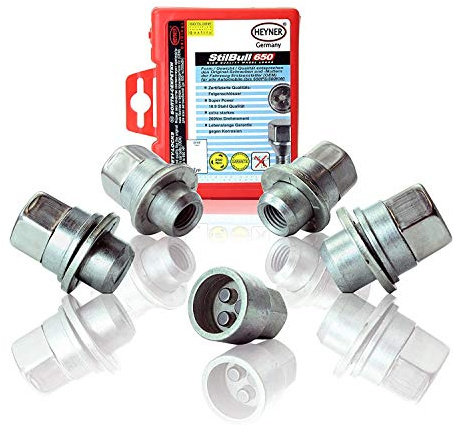 HEYNER Germany Fits Peugeot 4007 Models 2008 To 2024 StillBull Locking Wheel Nuts M12x1.5 Set 4 Locks Alloys Antitheft Protection Bolts CHB