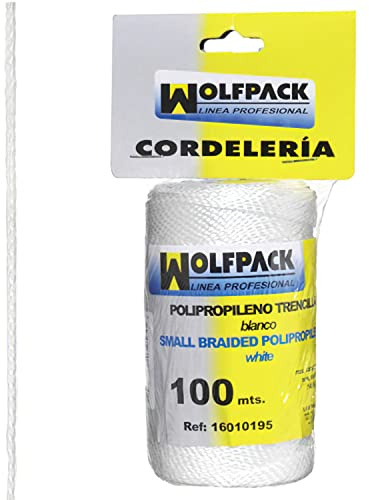 WOLFPACK LINEA PROFESIONAL - Cuerda Trencilla Polipropileno Blanco (Bobina 100 Metros)