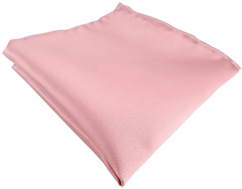 TigerTie Einstecktuch handrolliert in zartrosa einfarbig Uni - Gr. 25 x 25 cm
