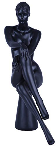 TonHan Abstrakt Hautfarbe in matt EH-16-8 sitzend weibliche Schaufensterpuppe Schwarz neu schick Mode modellierte Frisur