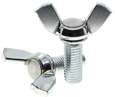 Viti a farfalla M5 (5 mm x 12 mm), viti a farfalla a vite per pollice in acciaio (confezione da 10)