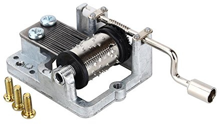 Hand Crank Music Box, 18 Note Hand Cranked Musical Mechanism DIY Music Box Movement (You Are My Sunshine) 2PCS