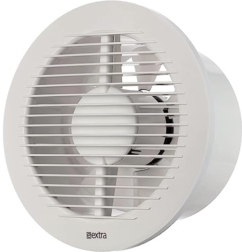 LIRAST Ø 150mm Weiß Badlüfter - Ventilator mit Kugellager - Lüfter für Effiziente Belüftung im Bad Kuche WC