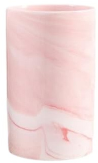 RabyLeo Marble ceramic mug, creative toothbrush holder, simple drinking cup. (Pink)