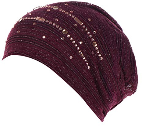 Beani Frauen Chemo Mützen Spitzen Frau Hut Kopftuch Super Weich Slouchy Turban Kopfbedeckungen Kop Wraps für Haarausfall, Kreb, Chemo