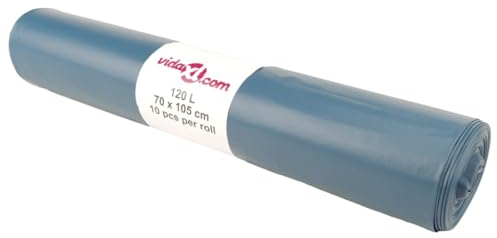 vidaXL Bolsas de basura azules 100 unidades 120 l
