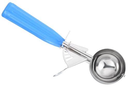 PATIKIL Cucharón de Helado de 2 Onzas con Gatillo, Cucharón de Acero Inoxidable para Porciones de Masa de Galletas y Batidos de Cupcakes, Azul