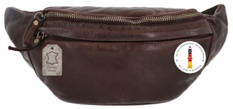 Gusti Gürteltasche Leder Spencer I Bauchtasche Leder Damen & Herren I Hochwertige Hüfttasche Herren & Damen aus Echtleder mit verstellbarem Gurt