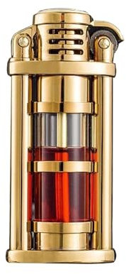 Retro-Kerosinfeuerzeug, nachfüllbares Benzinfeuerzeug, klares Benzinfeuerzeug, Retro-Schleifrad-Zündungsfeuerzeug, Geschenk for Männer, Ehemann (ohne Kerosin) (Color : A)