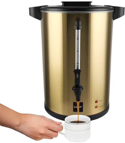Valgus percolation café 55 tasses 8L or double paroi commerciale en acier inoxydable machine à café avec Percolateur chauffe - eau pour la restauration partie mariage