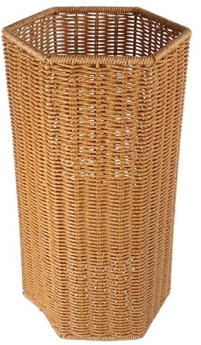 Ciieeo Woven Umbrella Stands for Entryway, Wicker Umbrella Holder Freestanding Cane Stand Decorative Umbrella Rack Tall Flower Basket for Home Laundry Bathroom