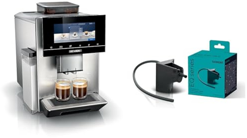 Siemens Kaffeevollautomat EQ900 TQ905D03, App-Steuerung & Milchbehälter-Adapter TZ70001, zur Nutzung externer Milchbehältnisse