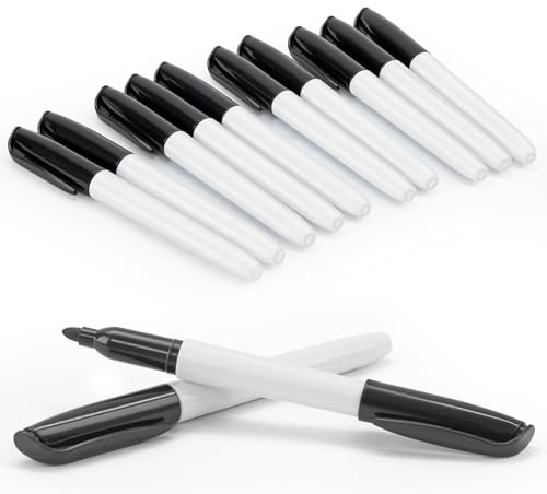JEFURE Pennarelli whiteboardpennor Svart 12 stycken, Fin spets