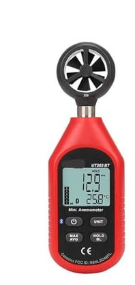 UT363 Handheld Anemometer Digital UT363BT Wind Speed Measurement Temperature Tester LCD Display Air Flow Speed Wind Meter(UT363BT)