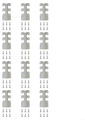 Iron Corner Guards For Baseboard Protection 6 Pack Vintage Construction For Skirting Board And Wall Interface(Silver 12pcs)