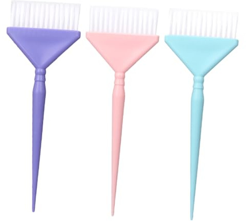 PENIKOKO 3 pièces Lot de Pinceaux Teinture Cheveux Professionnels Doux pour Coloration Brosse de Coiffure Précise pour Salon et Usage Domestique Petit Format et Pratique