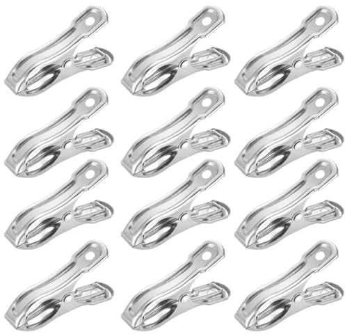Mikikit Pinzas Metálicas para Invernadero 20 Unidades Acero Inoxidable Clips de Fijación Resistentes para Jardín Clips a Prueba de Viento para Plantas Trepadoras y Malla Sombra